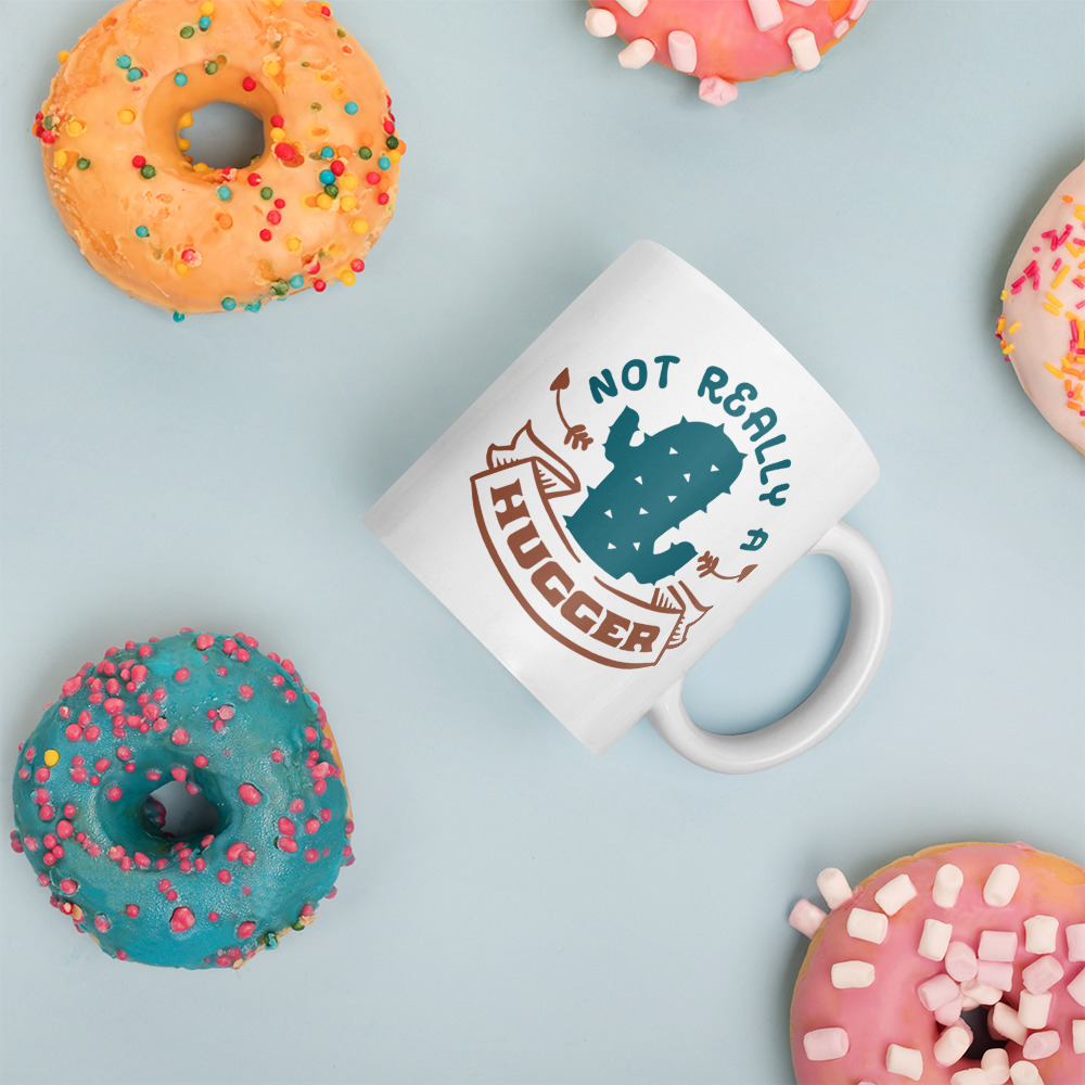 Not Really A Hugger, 11oz White Coffee Mug