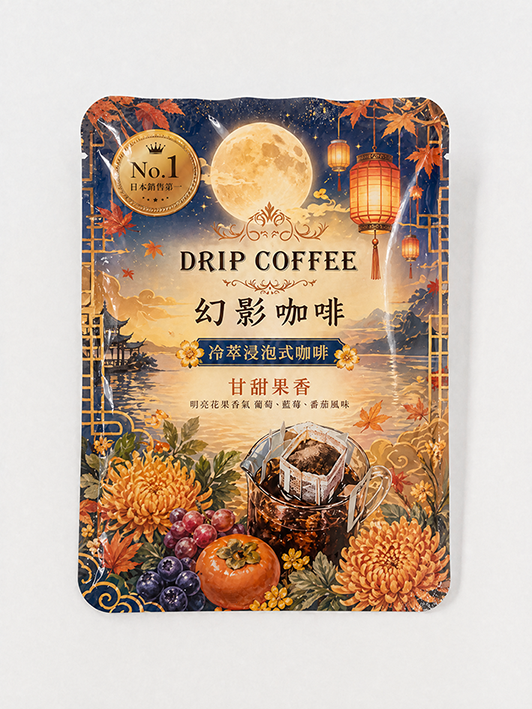 客製咖啡濾掛包三封袋|鋁箔袋全彩印刷,100個起:圖片 3